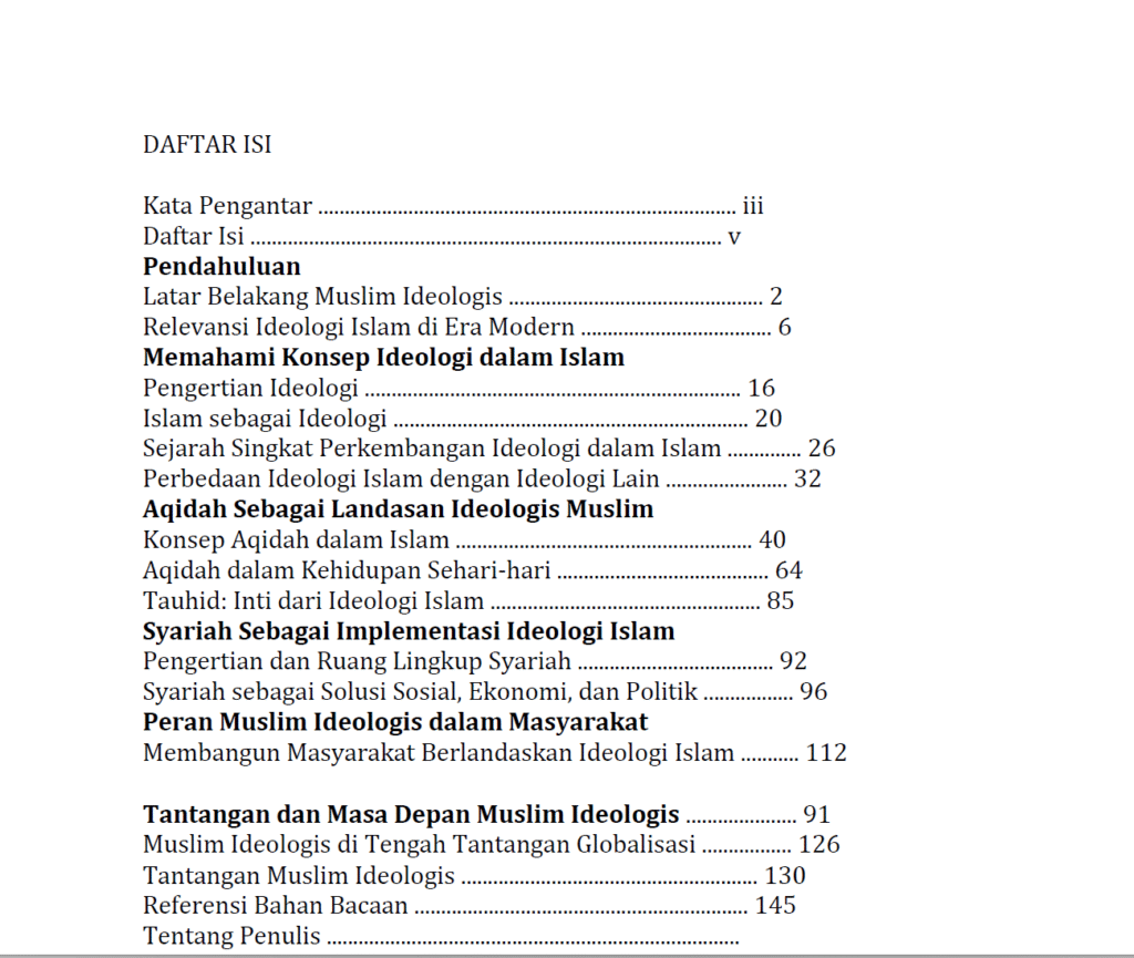 daftar isi